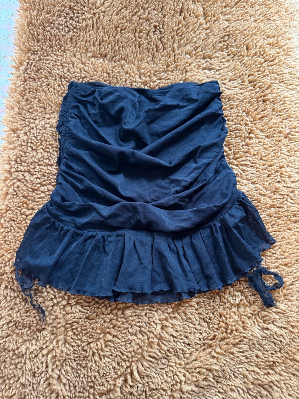 Current Mood Black Twist Front Mini Skirt
